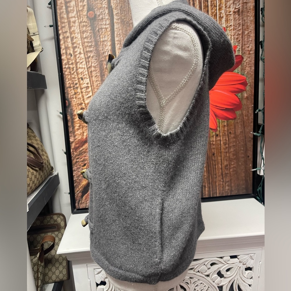 Ralph Lauren Gray Hooded Toggle Vest - Picture 2 of 10